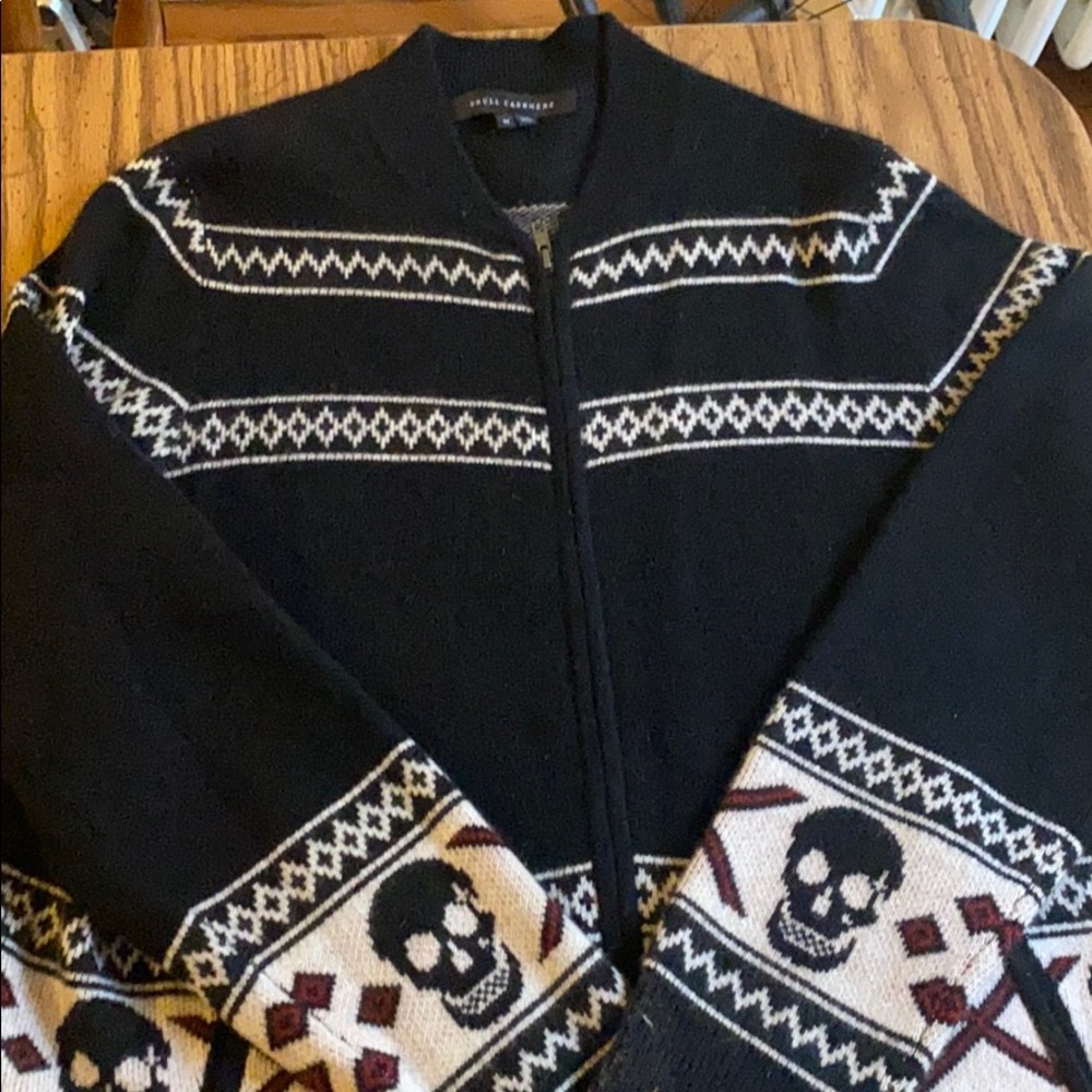 Skull Cashmere zipper sweater